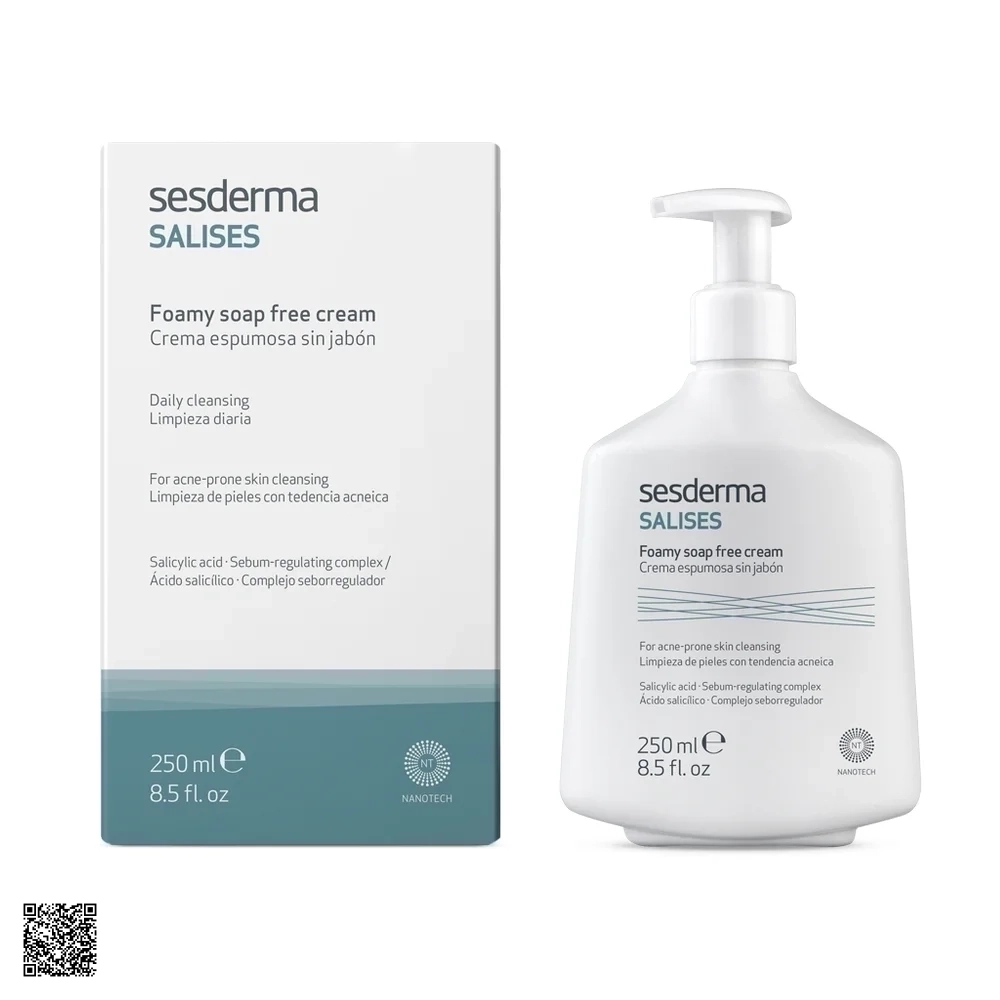 Sesderma Salises Foamy Soap Free Cream - Sữa Rửa Mặt Dịu Nhẹ Cho Da Dầu Mụn