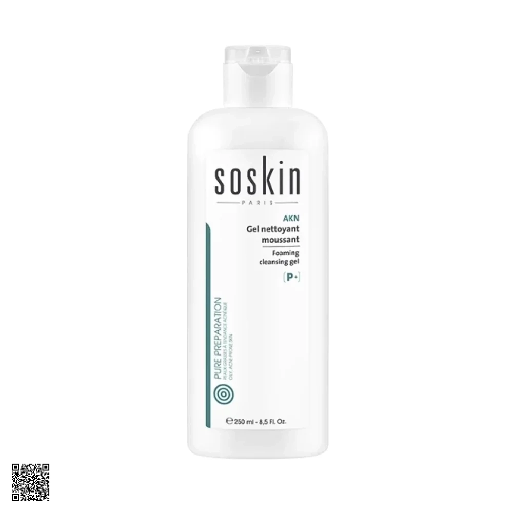 Soskin AKN Foaming Cleansing Gel - Gel Rửa Mặt Giảm Mụn