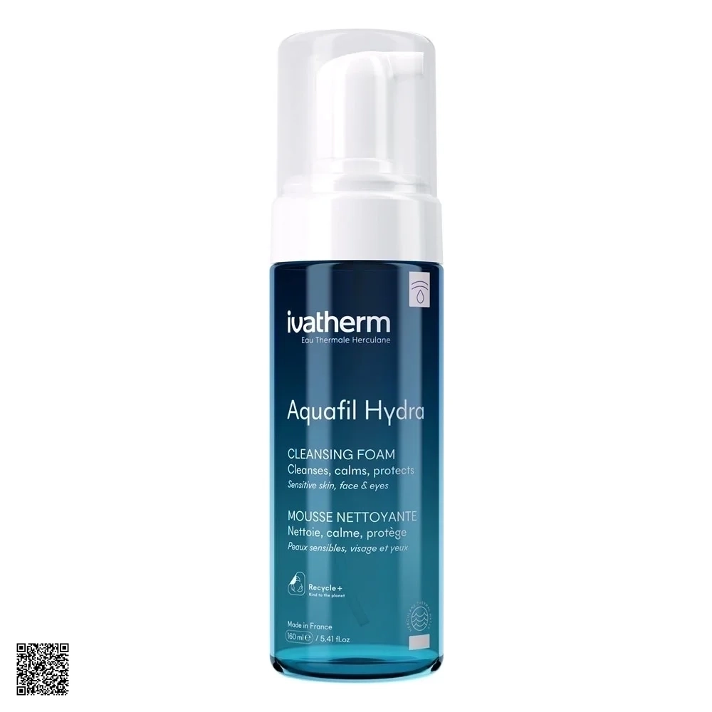 Ivatherm Aquafil Hydra Cleansing Foam - Sữa Rửa Mặt Dạng Bọt Dưỡng Ẩm
