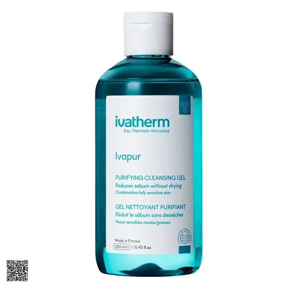 Ivatherm Ivapur Purifying Cleansing Gel - Sữa Rửa Mặt Cho Da Mụn Nhạy Cảm