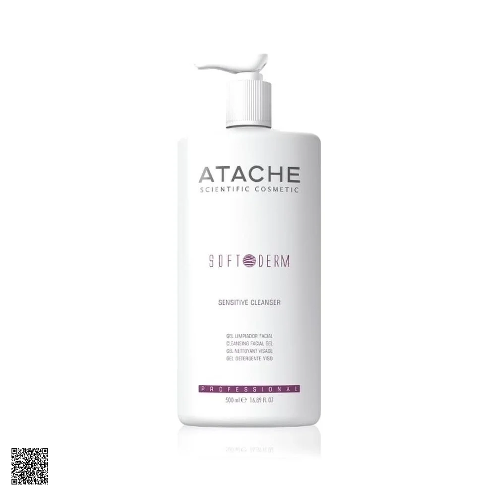 Atache Soft Derm Sensitive Cleanser - Gel Rửa Mặt Dịu Nhẹ Cho Da Nhạy Cảm (500ml)