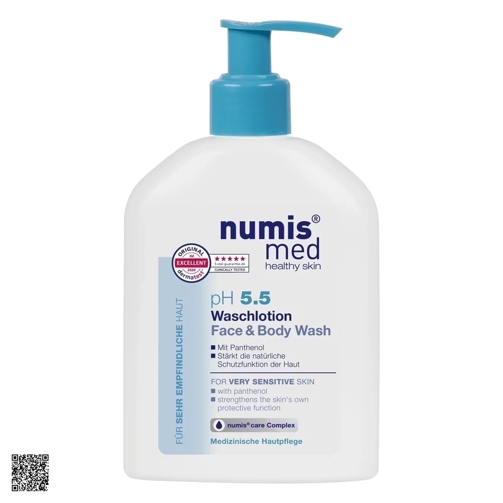 Numis Med Face & Body Wash pH 5.5 - Sữa Rửa Mặt & Tắm Toàn Thân (200ml)
