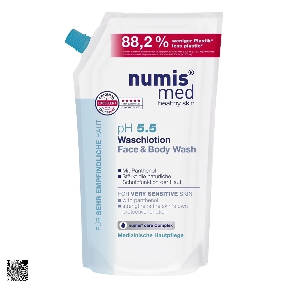 Numis Med Face & Body Wash pH 5.5 - Sữa Rửa Mặt & Tắm Toàn Thân (Refill - 500ml)