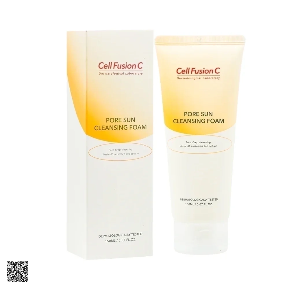 Cell Fusion C Pore Sun Cleansing Foam - Sữa Rửa Mặt Dưỡng Sáng Da, Giảm Mụn Đầu Đen