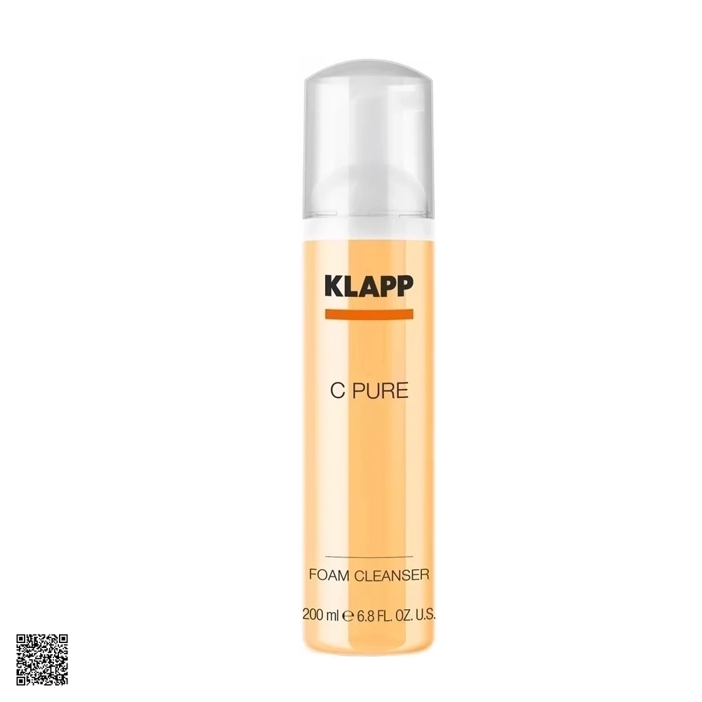 Klapp C Pure Foam Cleanser - Bọt Rửa Mặt Vitamin C Làm Sáng Và Trẻ Hóa Da