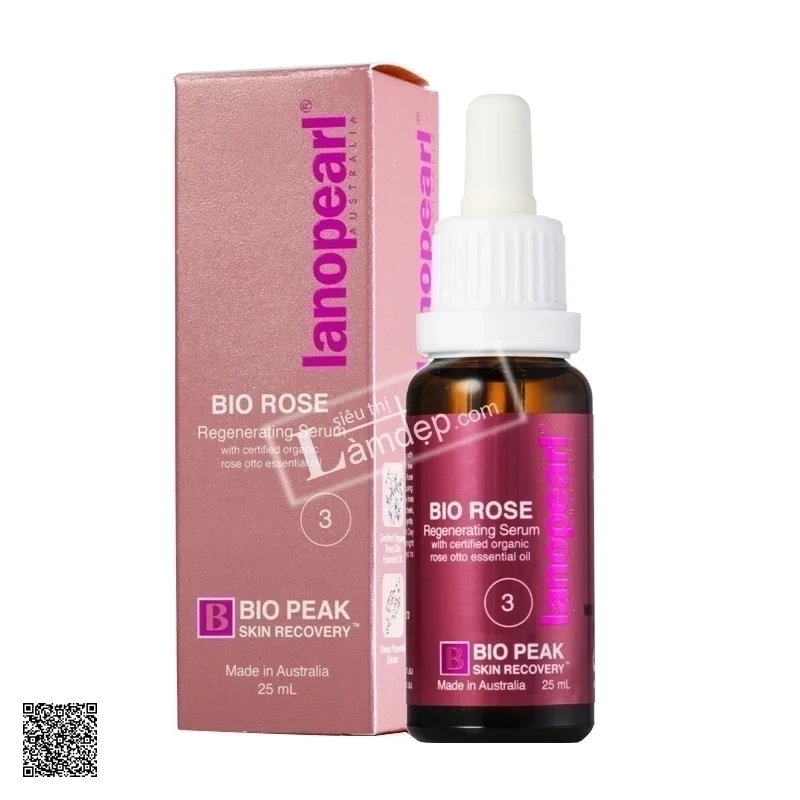 Serum Tái Tạo Da Tinh Chất Hoa Hồng Và Nhau Thai Cừu Bio Rose Regenerating Serum Lanopearl Bio Peak