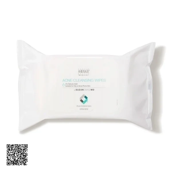 Khăn Ướt Trị Mụn Obagi SuzanObagiMd Acne Cleansing Wipes