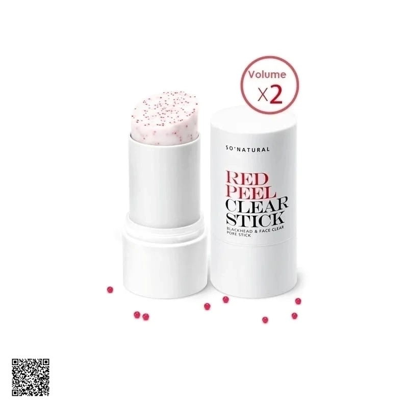 So’Natural Red Peel Clear Stick - Thanh Lăn Giảm Mụn Đầu Đen Hàn Quốc