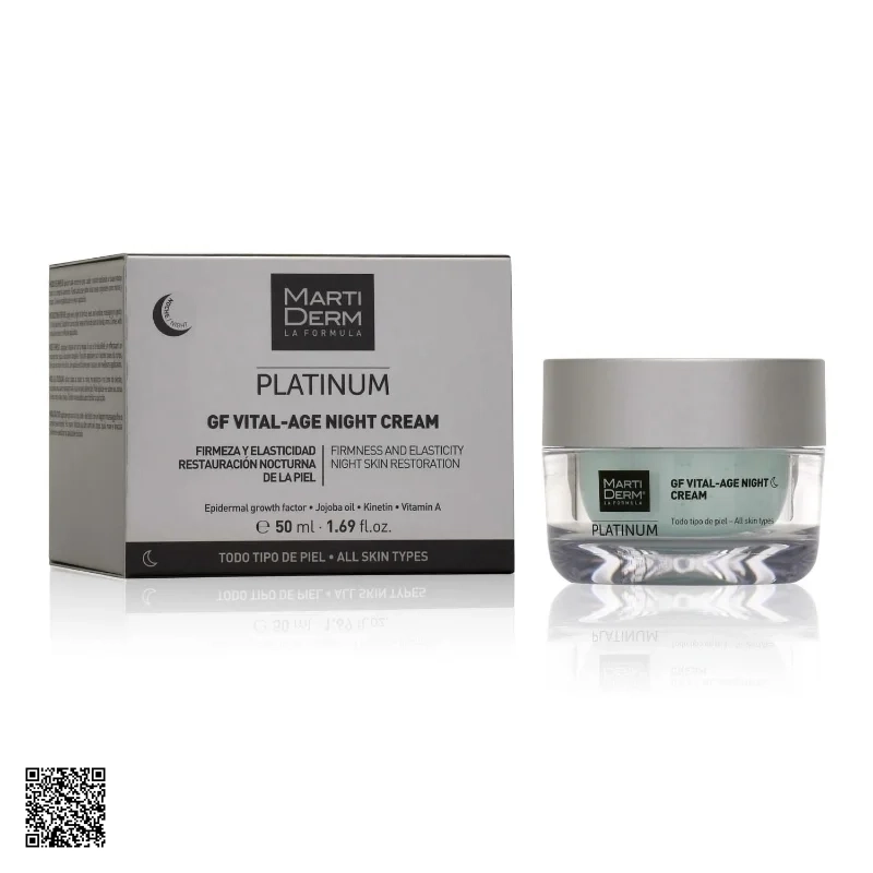 MartiDerm Platinum GF Vital Age Night Cream - Kem Giảm Mụn Trẻ Hóa Da Ban Đêm
