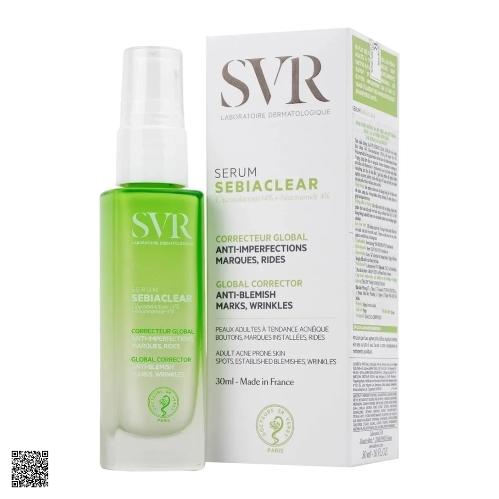 SVR Sebiaclear Serum - Tinh Chất Giảm Mụn & Làm Mờ Thâm Từ Pháp