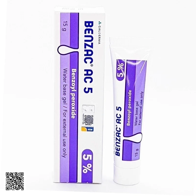Gel Trị Mụn Galderma Benzac AC 5 Benzoyl Peroxide 5%