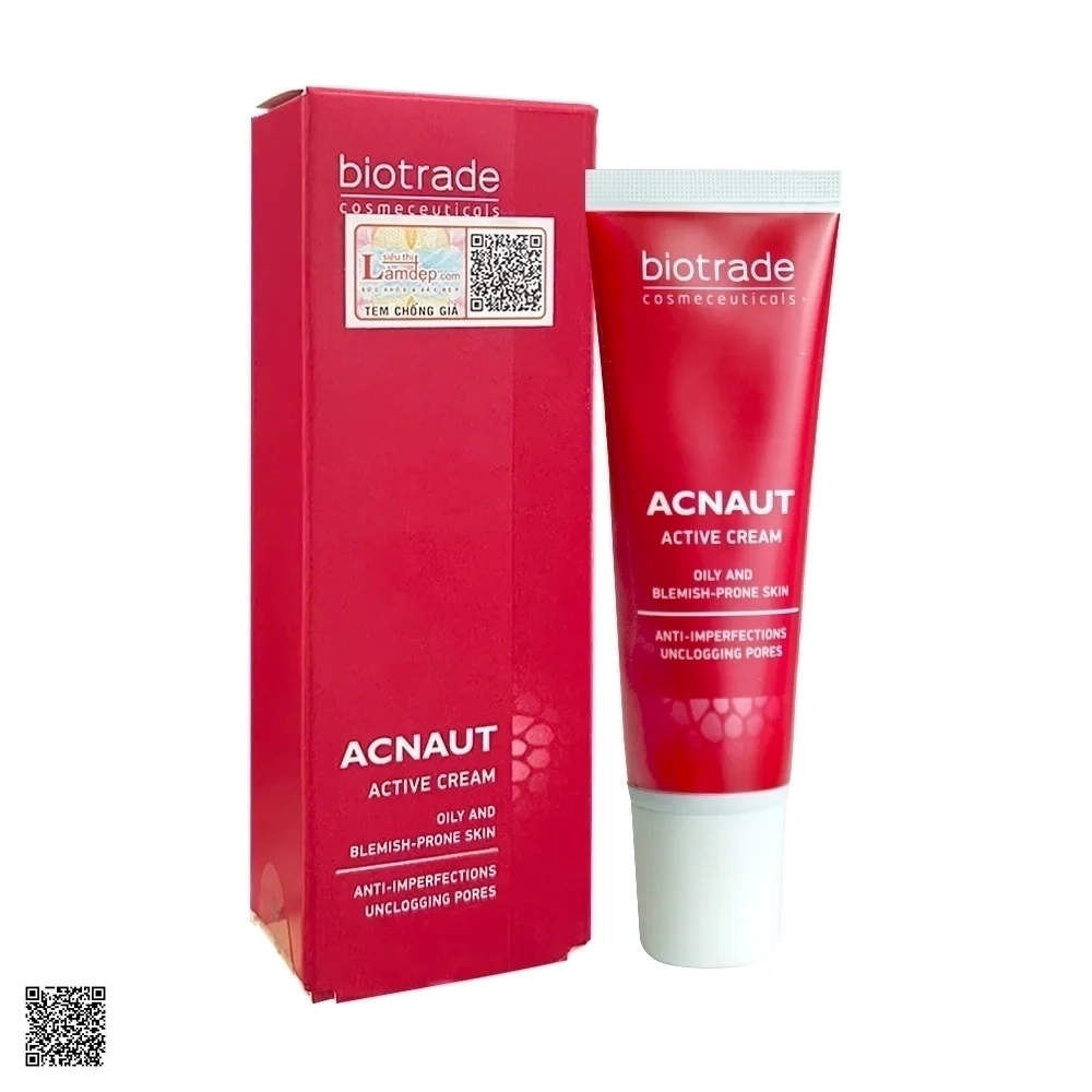 Biotrade Acnaut Active Cream - Kem Giảm Mụn Hoạt Tính (15ml)