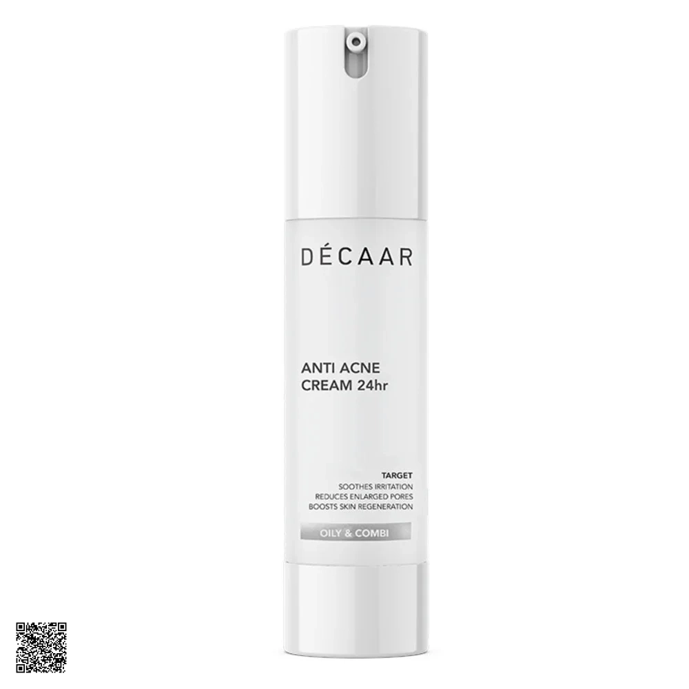 Décaar Anti Acne Cream 24HR - Kem Giảm Mụn, Giảm Nhờn 24H (50ml)
