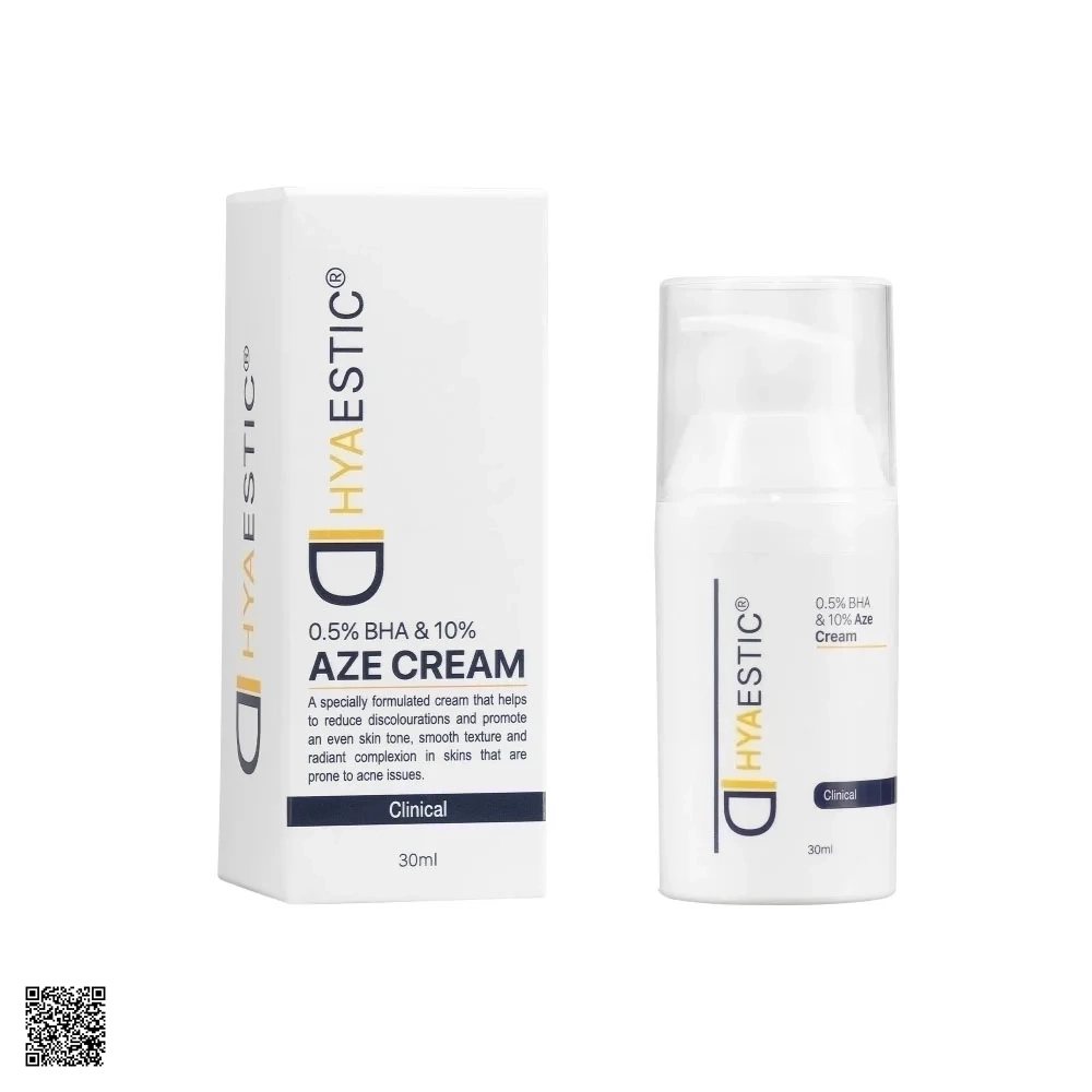 Hyaestic 0,5% BHA & 10% Aze Cream - Kem Dưỡng Giảm Sưng Viêm Mụn, Sáng Da