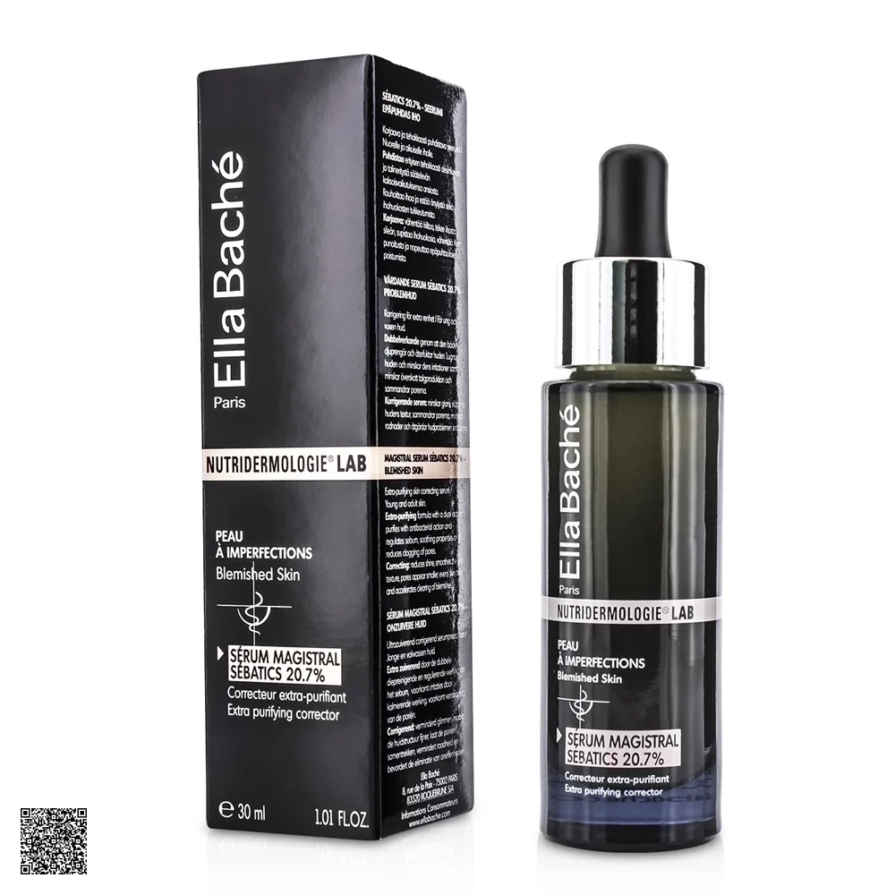 Ella Bache Nutridermologie Lab Serum Magistral Sebatics 20.7% - Huyết Thanh Hỗ Trợ Thanh Lọc, Làm Sạch Da Dầu Bít Tắc (30ml)