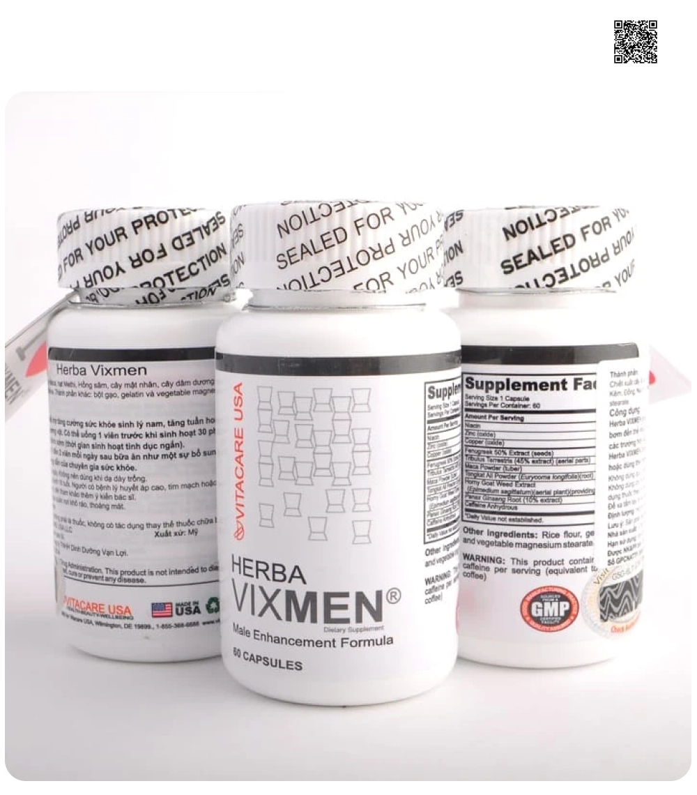 HERBA VIXMEN - Thực Phẩm Tăng Cường Sinh Lý Nam