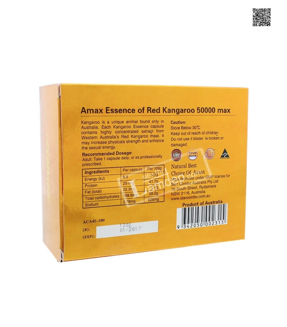 Amax Essence Of Red Kangaroo 50000 Max – Thuốc Tăng Cường Sinh Lý Cho Nam Giới 100viên Amax Essence Of Red Kangaroo 50000 Max – Thuốc Tăng Cường Sinh Lý Cho Nam Giới 100viên