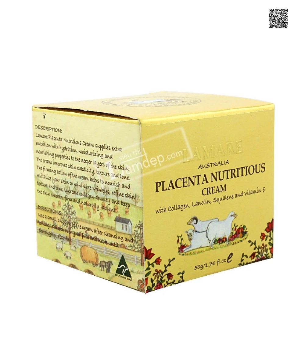 Kem Dưỡng Trắng Da, Chống Lão Hóa Nhau Thai Cừu Lamare Placenta Nutritious Kem Dưỡng Trắng Da, Chống Lão Hóa Nhau Thai Cừu Lamare Placenta Nutritious