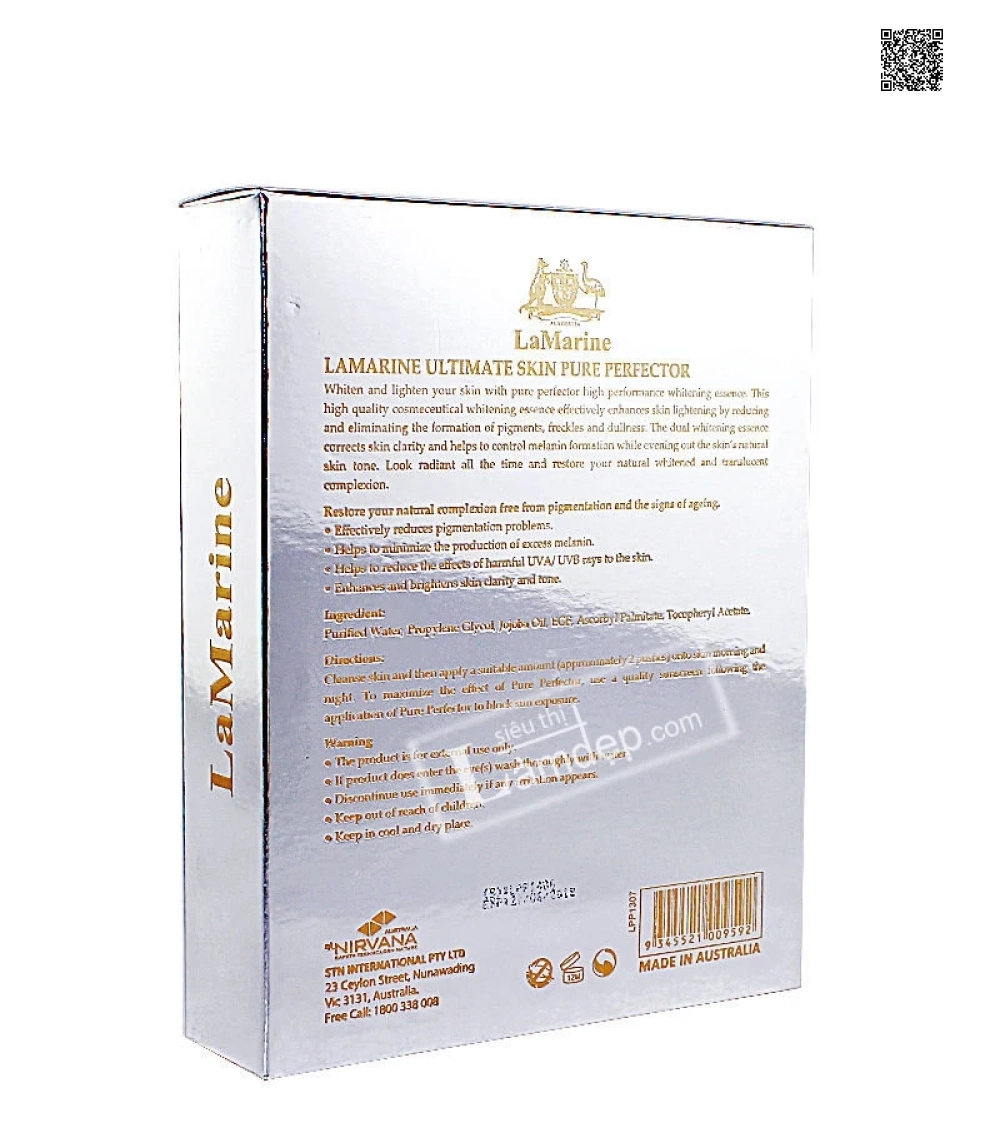 Tinh Chất Nhau Thai Cừu Làm Trắng Da, Chống Lão Hóa - Lamarine Ultimate Skin Pure Perfector