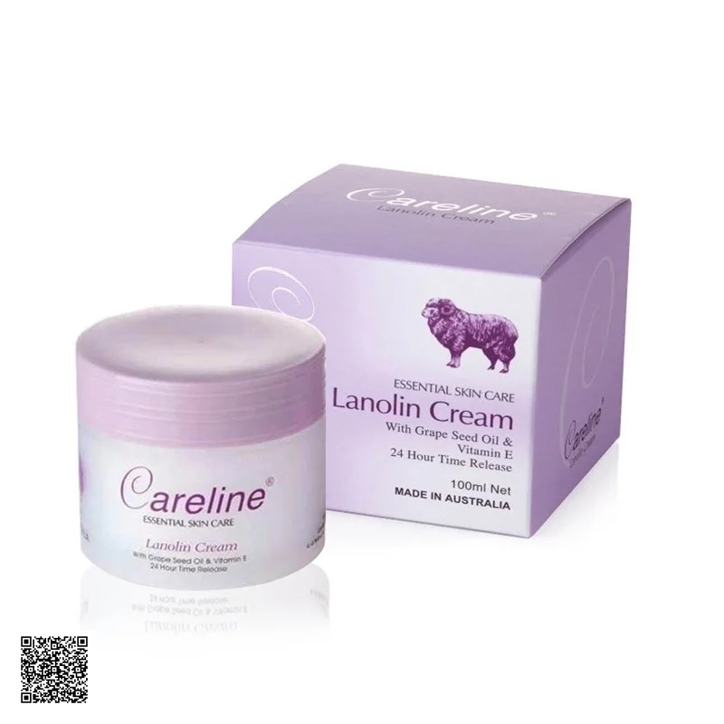 Careline Lanolin Cream Essential Skin Care - Kem Mỡ Cừu Kết Hợp Tinh Dầu Hạt Nho Và Vitamin E