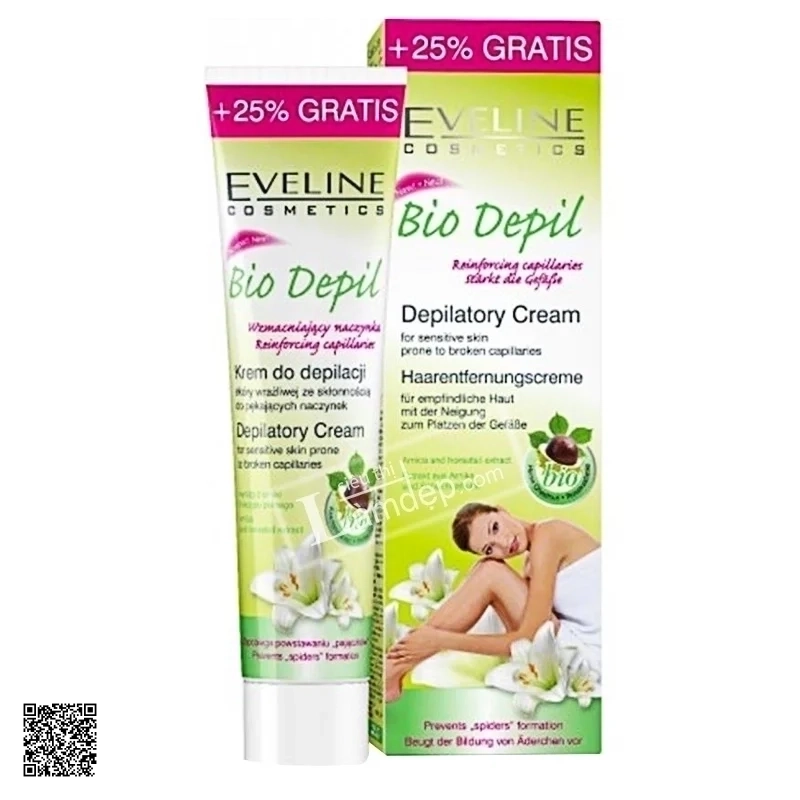 Kem Tẩy Lông Hữu Cơ Dành Cho Da Nhạy Cảm Eveline Bio Depil
