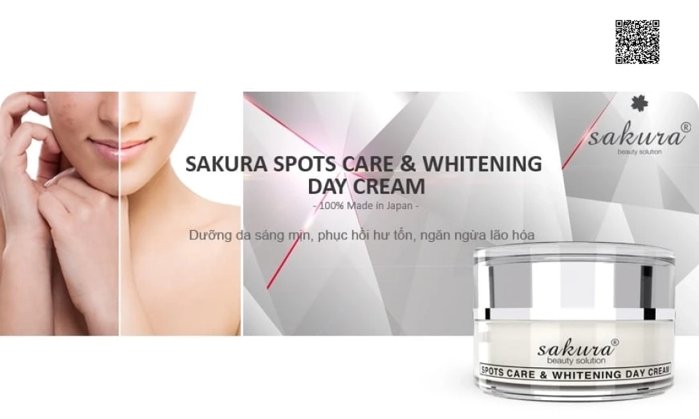 Kem Dưỡng Da Trị Nám Ban Ngày Sakura Spot Care & Whitening Day Cream SPF 50++