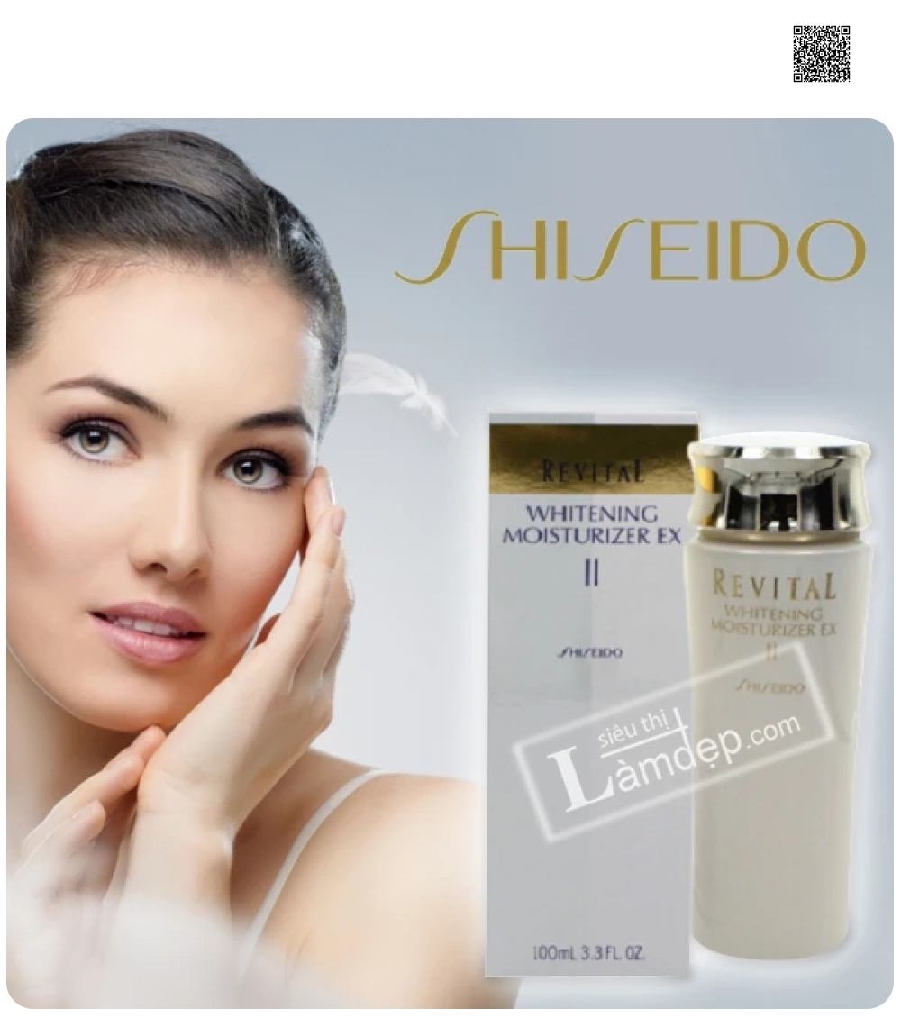 Sữa Dưỡng Ẩm Làm Trắng Da Cho Da Thường Và Da Khô Shiseido Revital Whitening Moisturizer EX
