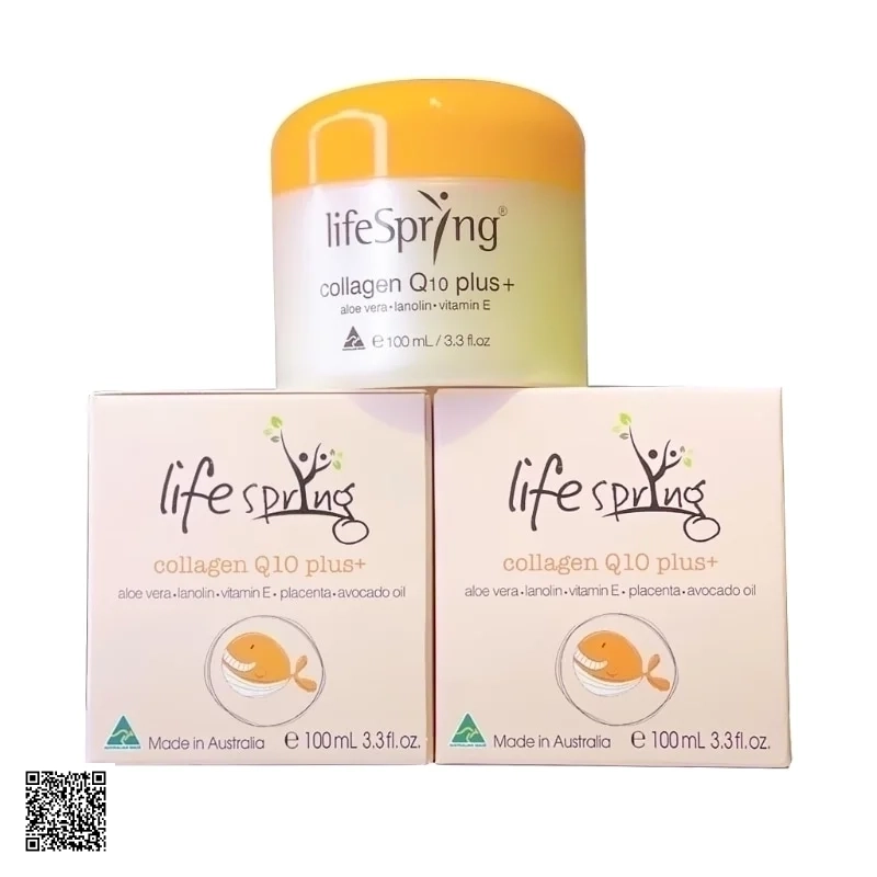 LifeSpring Collagen Q10 Plus+ - Kem Nhau Thai Cừu Dưỡng Da Chống Lão Hóa (100ml)