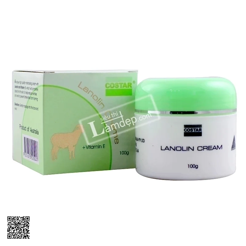 Kem Mỡ Cừu Lanolin Cream Costar 100gr