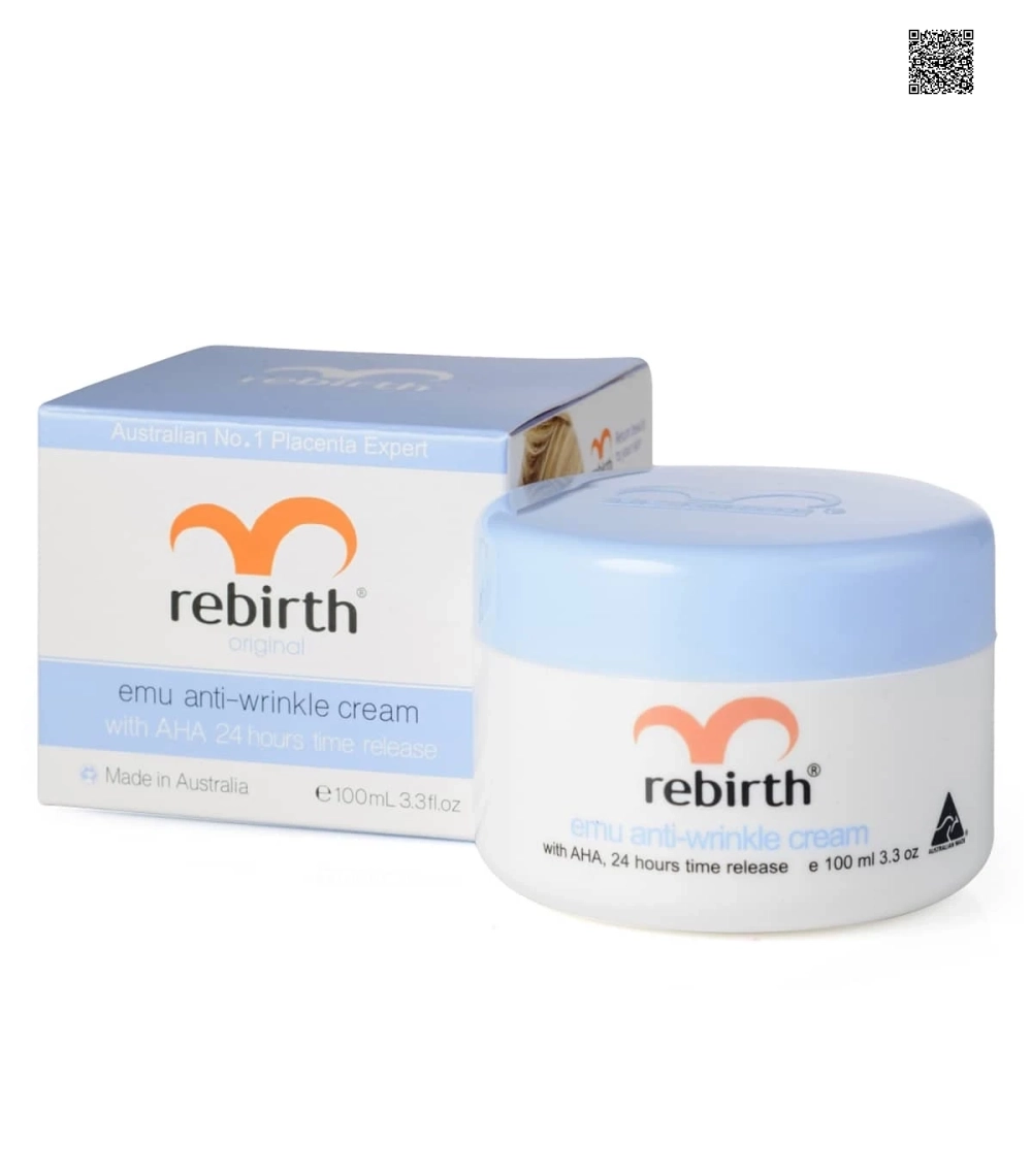 Kem Làm Trắng Và Trẻ Hóa Da Ban Đêm Tinh Dầu Đà Điểu Và AHA Trái Cây Emu Anti - Wrinkle Cream Rebirth