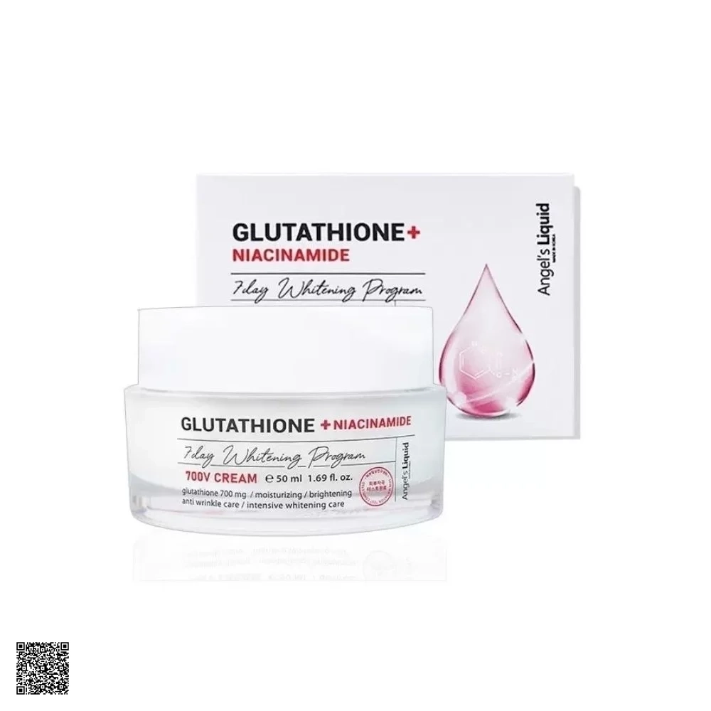 Angels Liquid 7 Day Whitening Program Glutathione+ Niacinamide 700 V-Cream - Kem Dưỡng Trắng Da