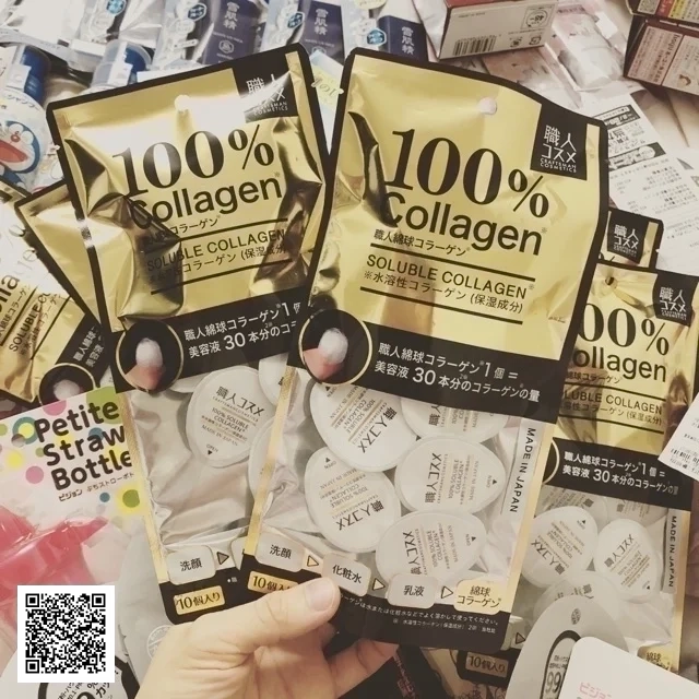 Viên Kén Tơ Tằm Dưỡng Da 100% Collagen Soluble 10 Viên Nhật Bản