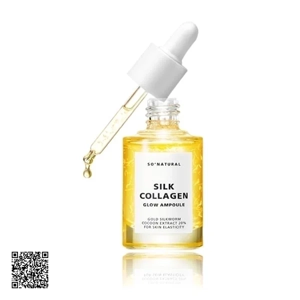 Tinh Chất Dưỡng Trắng Da So'Natural Silk Collagen Glow Ampoule