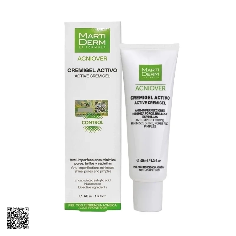 MartiDerm Acniover Cremigel Active - Kem Dưỡng Giảm Nhờn, Se Lỗ Chân Lông