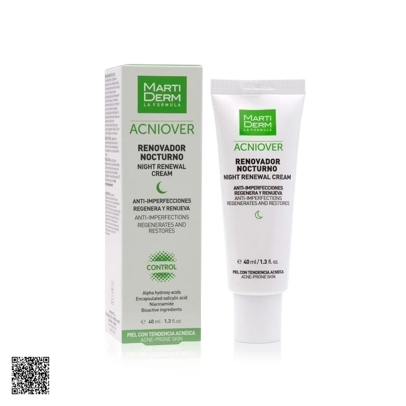 MartiDerm Acniover Night Renewal Cream - Kem Dưỡng Tái Tạo Ban Đêm Cho Da Dầu Mụn
