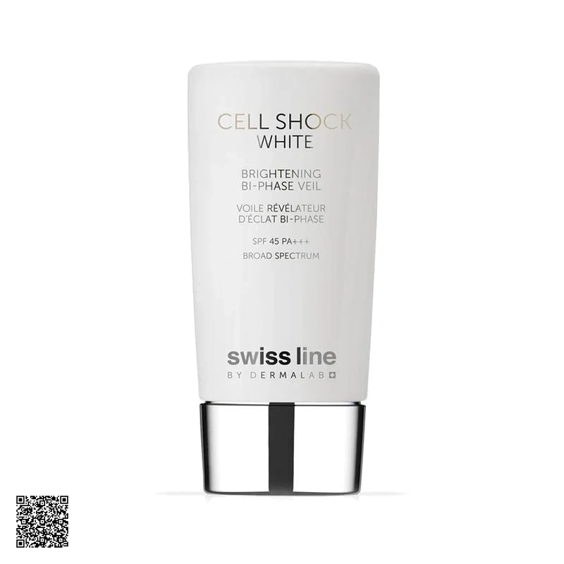 Swissline Cell Shock White Brightening Bi-Phase Veil SPF45+++ - Nhũ Tương Dưỡng Trắng Da (45ml)