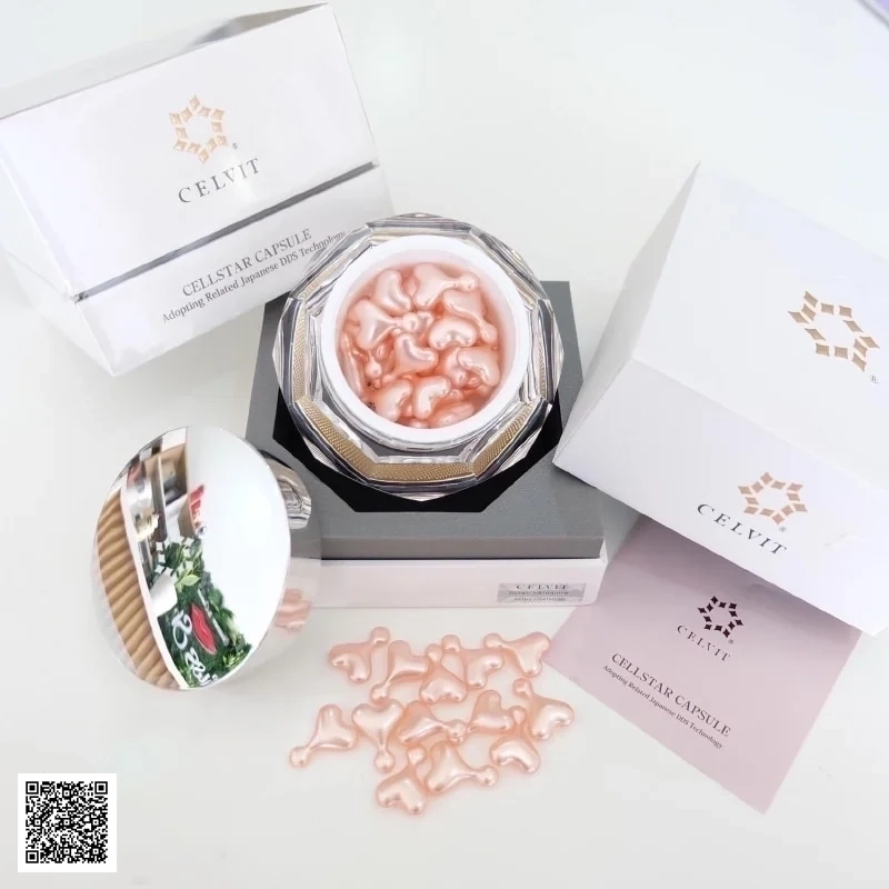 Tinh Chất Chống Lão Hóa Trắng Da Sụn Mũi Cá Hồi DDS Celvit Cellstar Capsule Viên Hồng