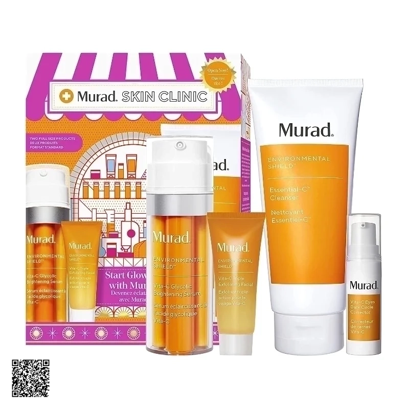 Set Dưỡng Ẩm Trắng Da Murad Skin Clinic Start Glowing With Murad