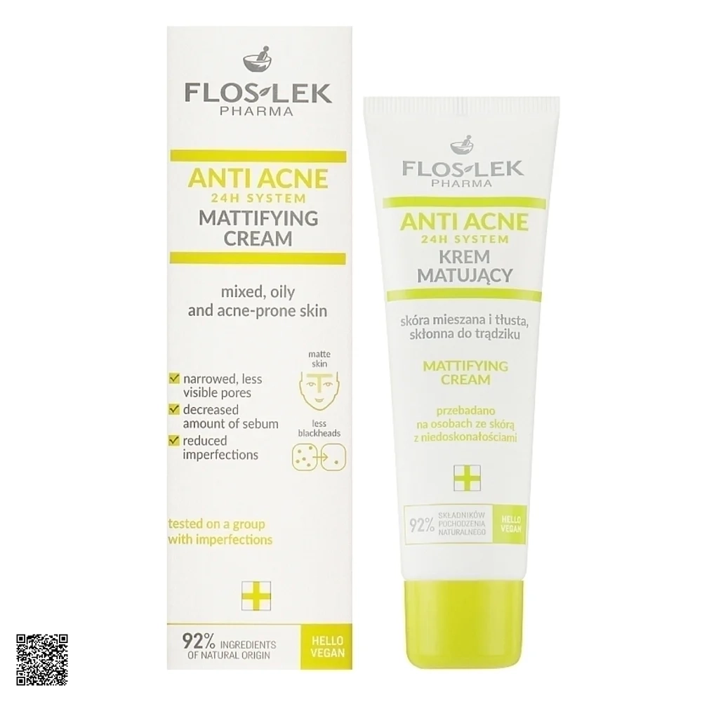 Floslek Anti Acne Mattifying Cream - Kem Kiểm Soát Dầu Và Diều Tiết Nhờn