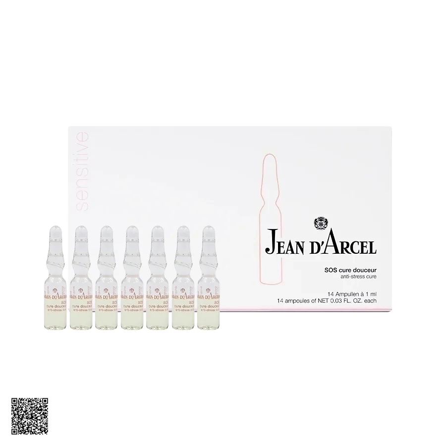 Jean D'Arcel Sensitive Anti-Stress Cure - Huyết Thanh Giảm Đỏ Da Giãn Tĩnh Mạch (14 ống x 1ml)