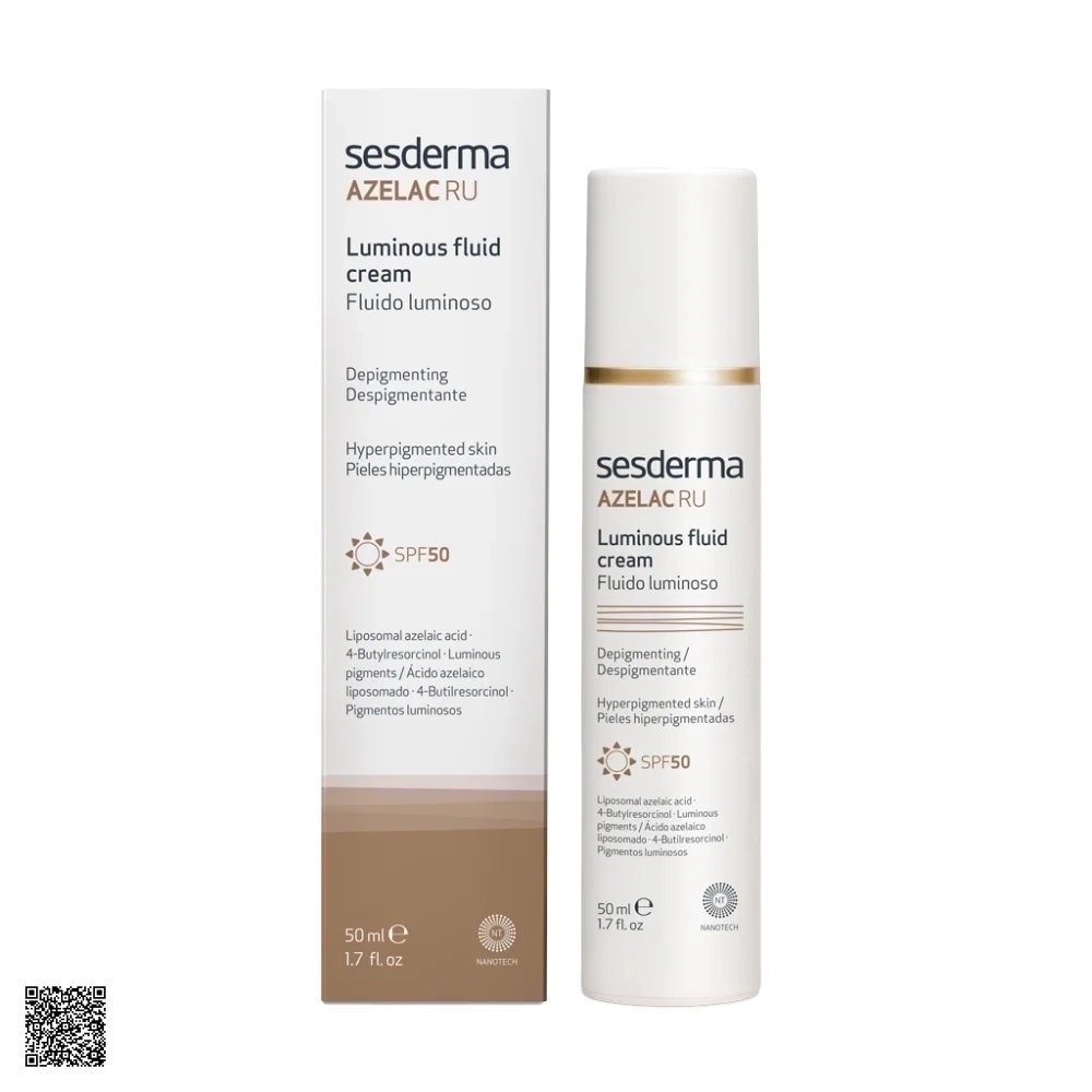 Sesderma Azelac Ru Luminous Fluid Cream SPF50 - Kem Giảm Nám Dưỡng Trắng Da Và Chống Nắng