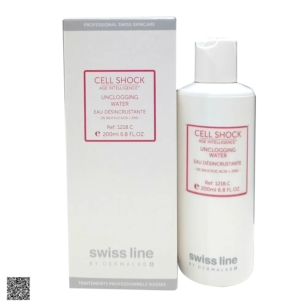 Swissline Cell Shock Age Intelligence Unclogging Water - Tinh Chất Vỗ Thanh Lọc Tế Bào, Phục Hồi Tổn Thương Da (200ml)