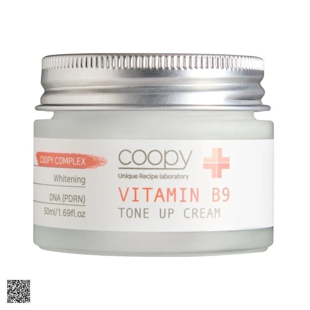 COOPY Vitamin B9 Tone Up Cream - Kem Nâng Tone Da Ban Ngày Chiết Xuất D.N.A Cá Hồi