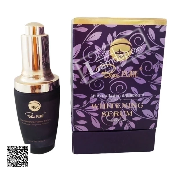 Serum Trắng Da Trị Nám Whitening Serum Blue Pure Với Collagen & Nhau Thai Cừu