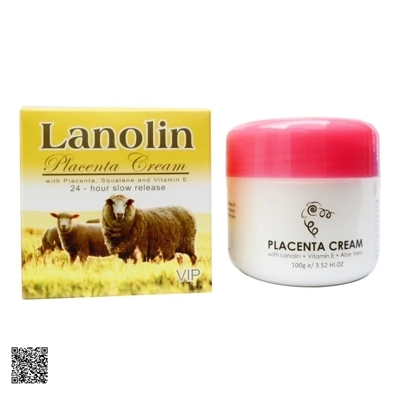 Kem Nhau Thai Cừu Lanolin Placenta Cream With Lanolin, Vitamin E, Aloe Vera