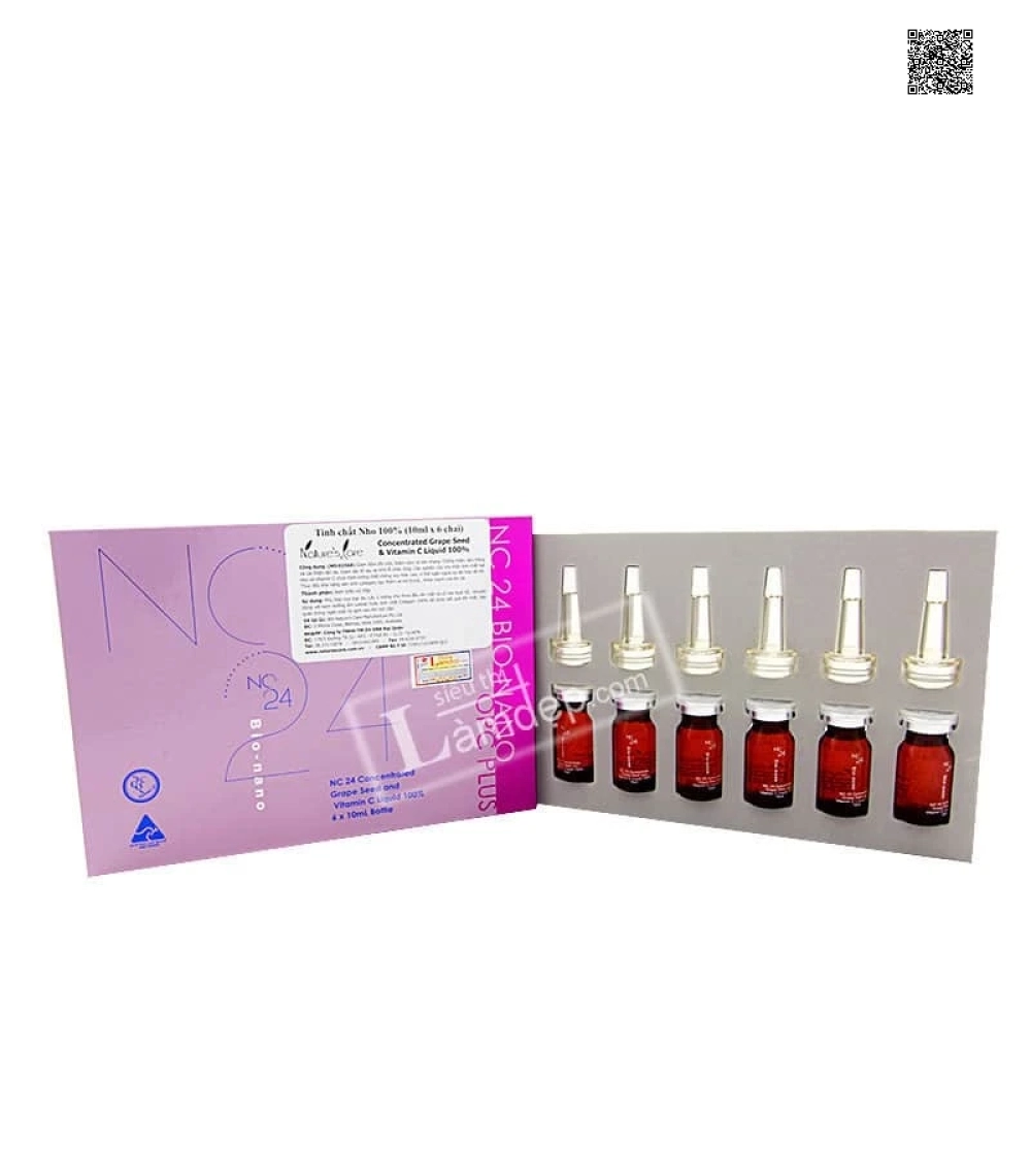 Tinh Chất Hạt Nho Và Vitamin C 100% Nature’s Care NC24 Bio-nano (6 Chai x 10ml) Tinh Chất Hạt Nho Và Vitamin C 100% Nature’s Care NC24 Bio-nano (6 Chai x 10ml)