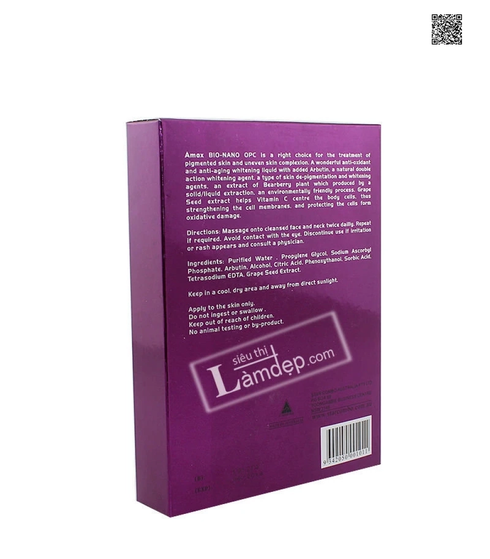 Tinh Chất Hạt Nho Và Vitamin C 100% Amax Bio - Nano OPC