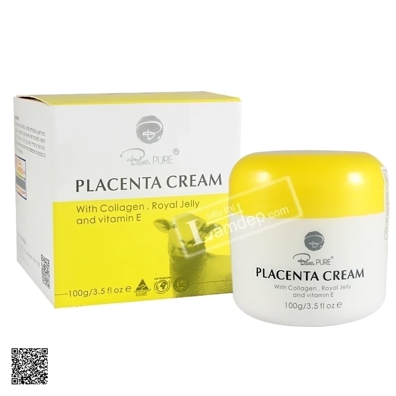 Kem Dưỡng Da Chống Lão Hóa Nhau Thai Cừu Blue Pure Placenta Cream 100g