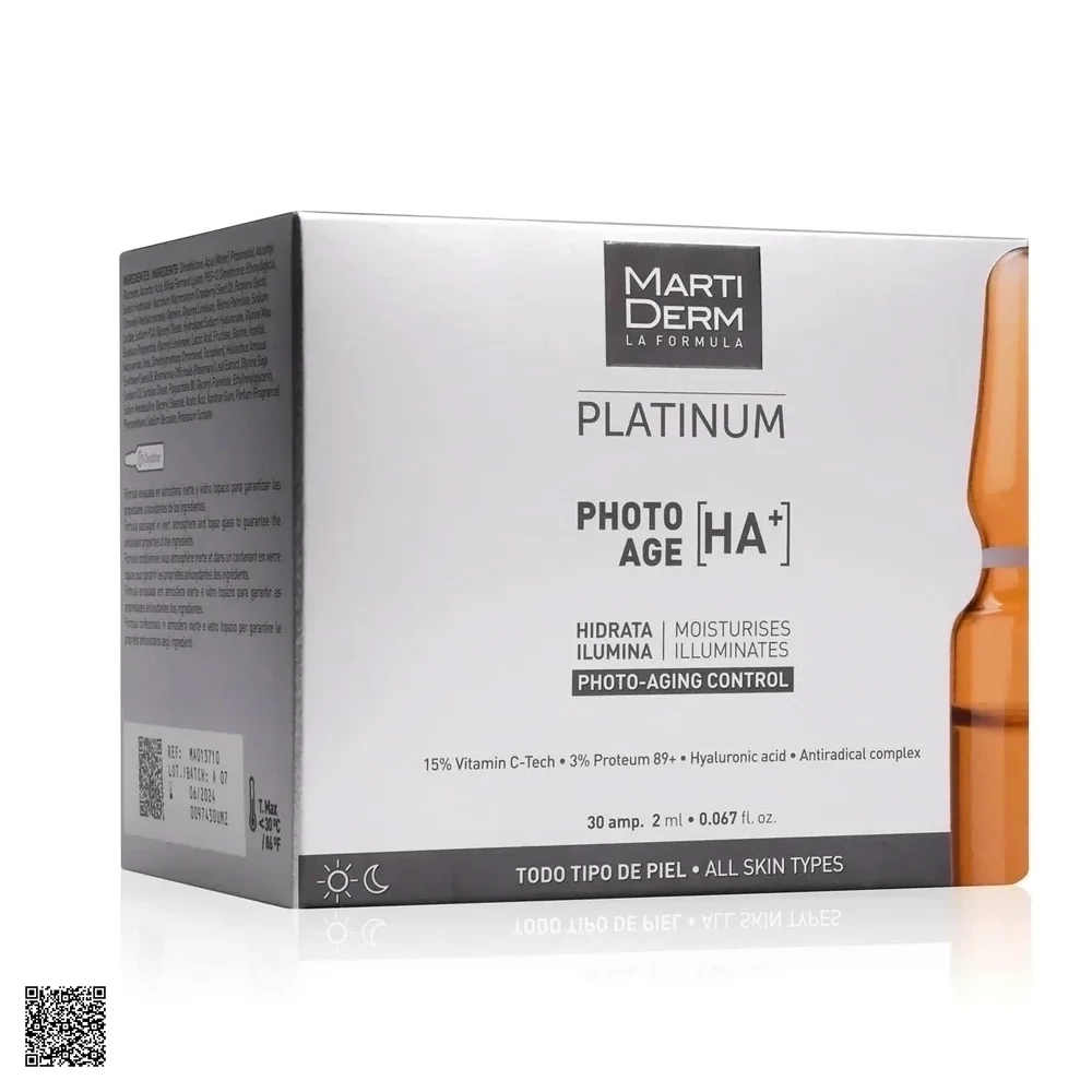 MartiDerm Platinum Photo Age HA+ - Tinh Chất Chống Lão Hóa 15% Vitamin C Nguyên Chất