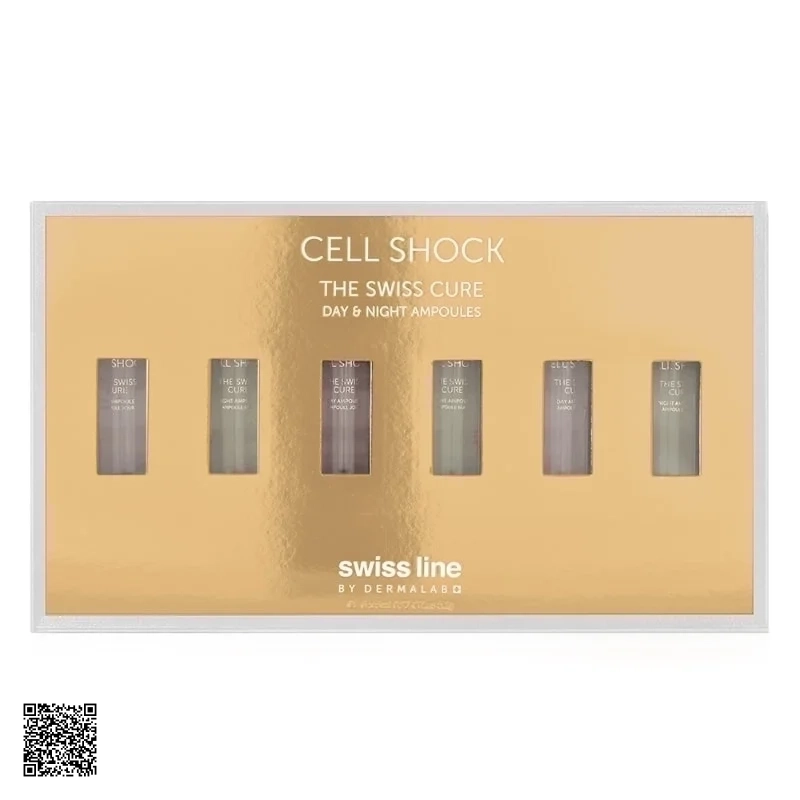 Swissline Cell Shock The Swiss Cure - Day & Night Ampoules - Tinh Chất Phục Hồi Da